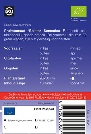 Tomaat-pruim 'Bolstar Sensatica F1'